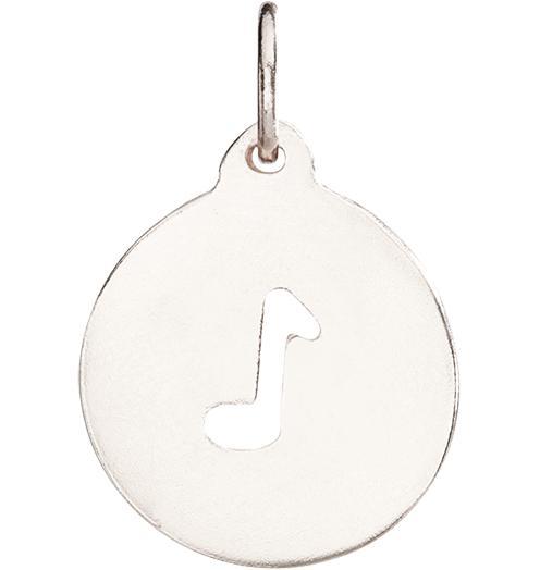 Music Note Cutout Charm Jewelry Helen Ficalora 14k White Gold