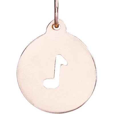 Music Note Cutout Charm Jewelry Helen Ficalora 14k Pink Gold