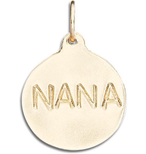 Name Necklace Gold Charm - Custom Name Necklace Pendant 14K White Gold by Helen Ficalora
