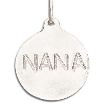 "Nana" Disk Charm Jewelry Helen Ficalora 14k White Gold