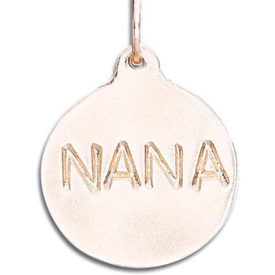 "Nana" Disk Charm Jewelry Helen Ficalora 14k Pink Gold