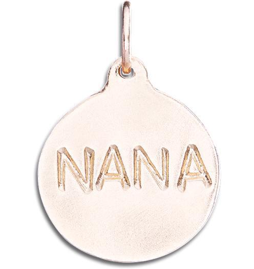 "Nana" Disk Charm Jewelry Helen Ficalora 14k Pink Gold