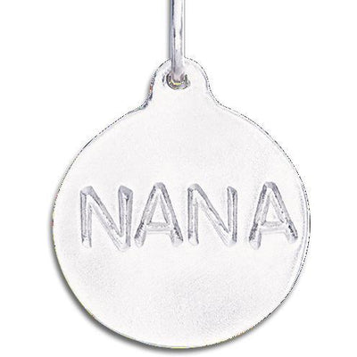 "Nana" Disk Charm Jewelry Helen Ficalora Sterling Silver 