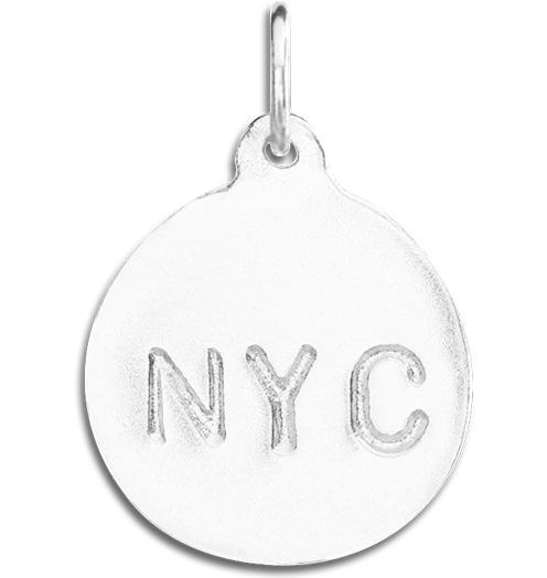 "NYC" Disk Charm Jewelry Helen Ficalora Sterling Silver 