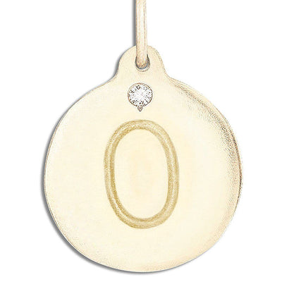 "O" Alphabet Charm With Diamond Jewelry Helen Ficalora 14k Yellow Gold For Necklaces And Bracelets