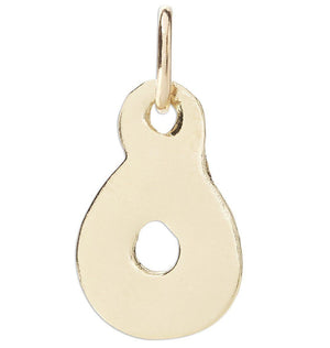 "O" Bubble Letter Charm Jewelry Helen Ficalora 14k Yellow Gold