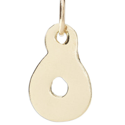 "O" Bubble Letter Charm Jewelry Helen Ficalora 14k Yellow Gold