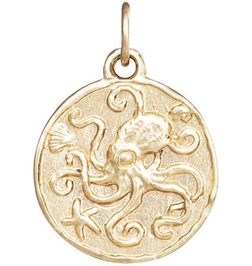 Octopus Coin Charm Jewelry Helen Ficalora 14k Yellow Gold