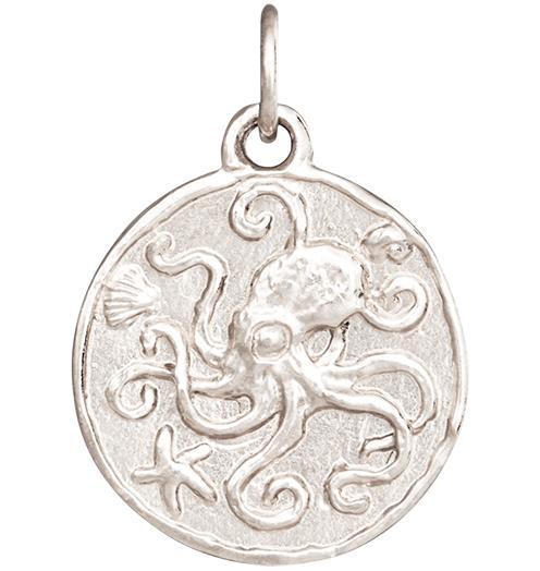 Octopus Coin Charm Jewelry Helen Ficalora 14k White Gold