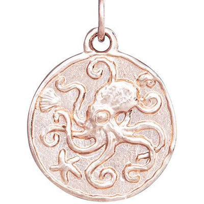 Octopus Coin Charm Jewelry Helen Ficalora 14k Pink Gold