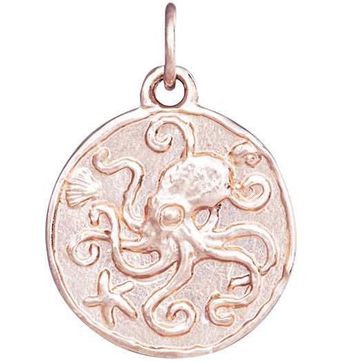 Octopus Coin Charm Jewelry Helen Ficalora 14k Pink Gold