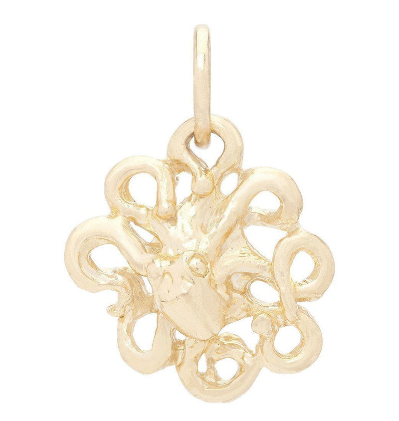 Octopus Mini Charm Jewelry Helen Ficalora 14k Yellow Gold