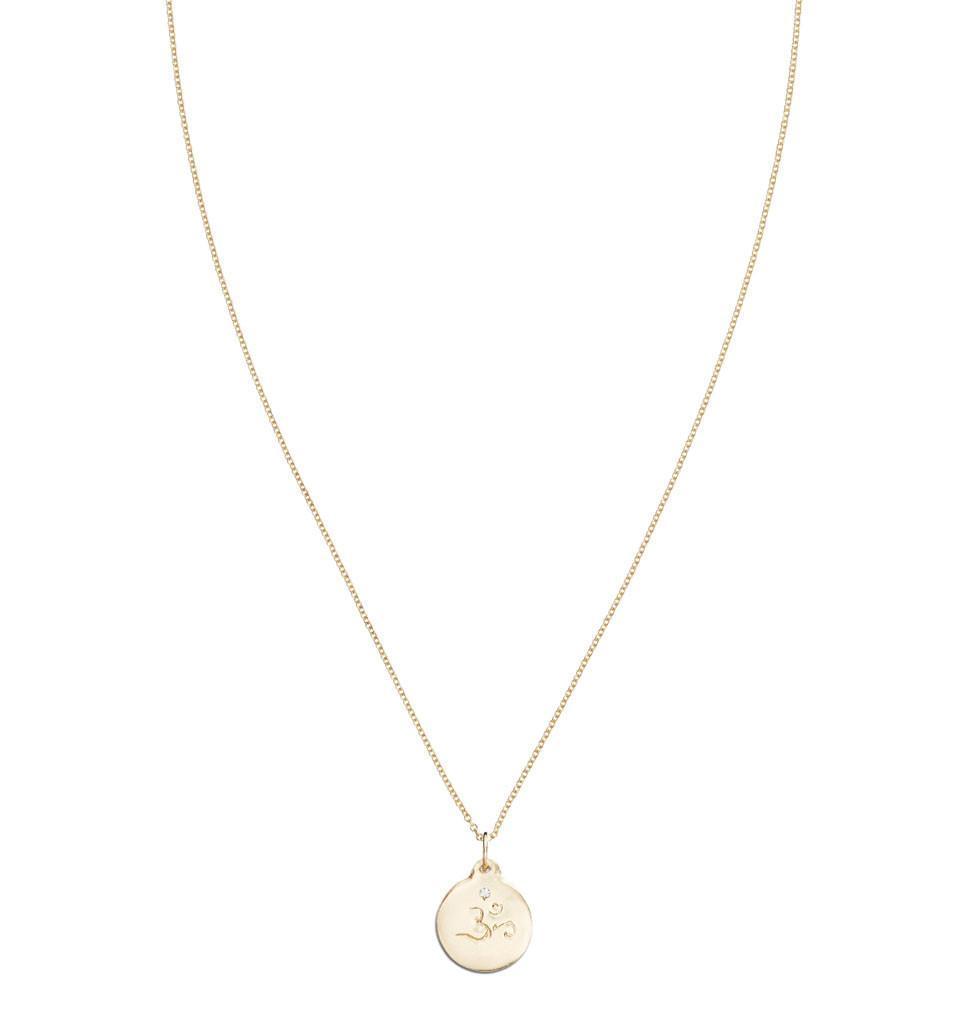 Om Disk Charm With Diamond Jewelry Helen Ficalora For Necklaces And Bracelets