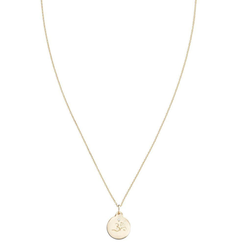 Om Disk Charm With Diamond Jewelry Helen Ficalora For Necklaces And Bracelets