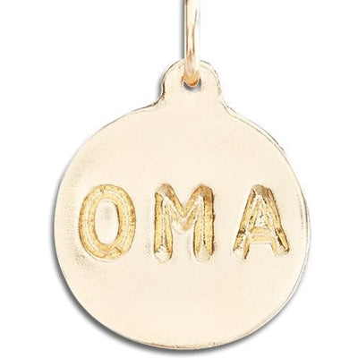 Helen Ficalora 14k Gold "Oma" Charm For Necklaces & Bracelets