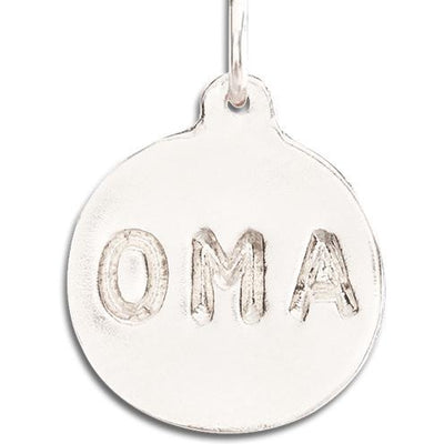 "Oma" Disk Charm Jewelry Helen Ficalora 14k White Gold