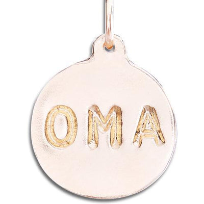 "Oma" Disk Charm Jewelry Helen Ficalora 14k Pink Gold