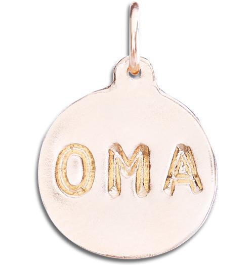 "Oma" Disk Charm Jewelry Helen Ficalora 14k Pink Gold