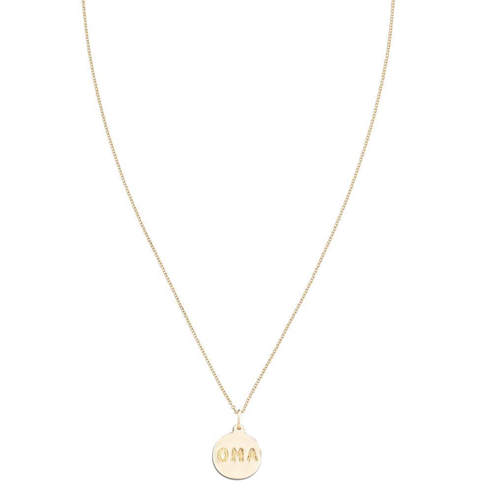 "Oma" Disk Charm Jewelry Helen Ficalora 