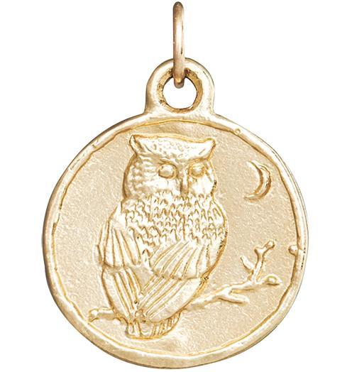 Owl Coin Charm For Necklaces and Bracelets Helen Ficalora