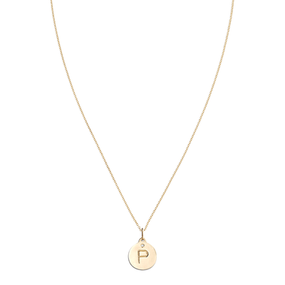 "P" Alphabet Charm With Diamond -  - Jewelry - Helen Ficalora - 5