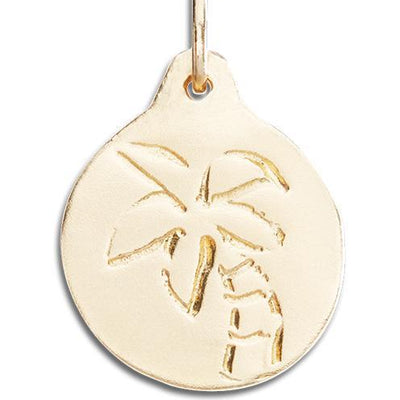 Palm Tree Disk Charm Jewelry Helen Ficalora 14k Yellow Gold For Necklaces And Bracelets