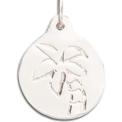Palm Tree Disk Charm Jewelry Helen Ficalora 14k White Gold For Necklaces And Bracelets