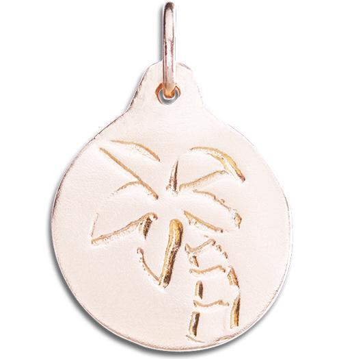 Palm Tree Disk Charm Jewelry Helen Ficalora 14k Pink Gold For Necklaces And Bracelets