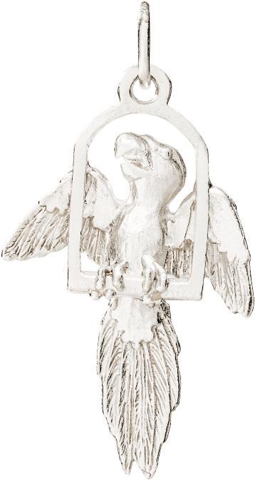 Parrot Mini Charm Jewelry Helen Ficalora 14k White Gold