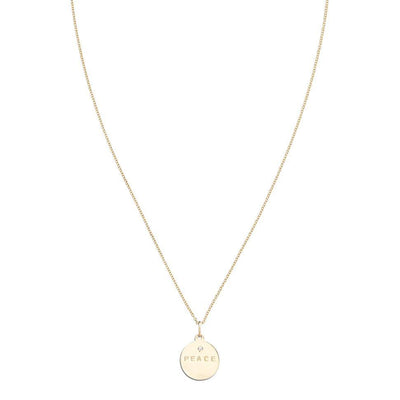 "Peace" Disk Charm With Diamond Jewelry Helen Ficalora v