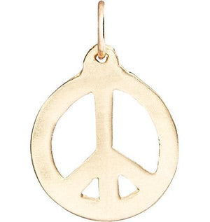 Peace Sign Cutout Charm Jewelry Helen Ficalora 14k Yellow Gold