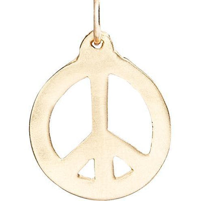 Peace Sign Cutout Charm Jewelry Helen Ficalora 14k Yellow Gold