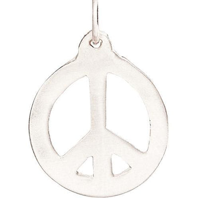 Peace Sign Cutout Charm Jewelry Helen Ficalora 14k White Gold