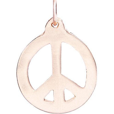 Peace Sign Cutout Charm Jewelry Helen Ficalora 14k Pink Gold