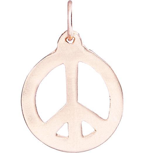 Peace Sign Cutout Charm Jewelry Helen Ficalora 14k Pink Gold