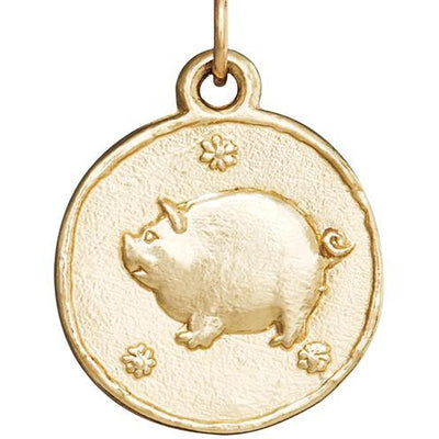 Pig Coin Charm Jewelry Helen Ficalora 14k Yellow Gold