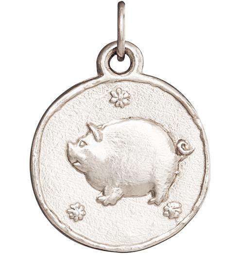 Pig Coin Charm Jewelry Helen Ficalora 14k White Gold