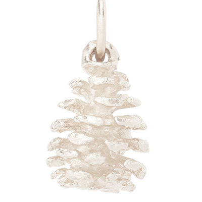Pinecone Mini Charm Jewelry Helen Ficalora 14k White Gold