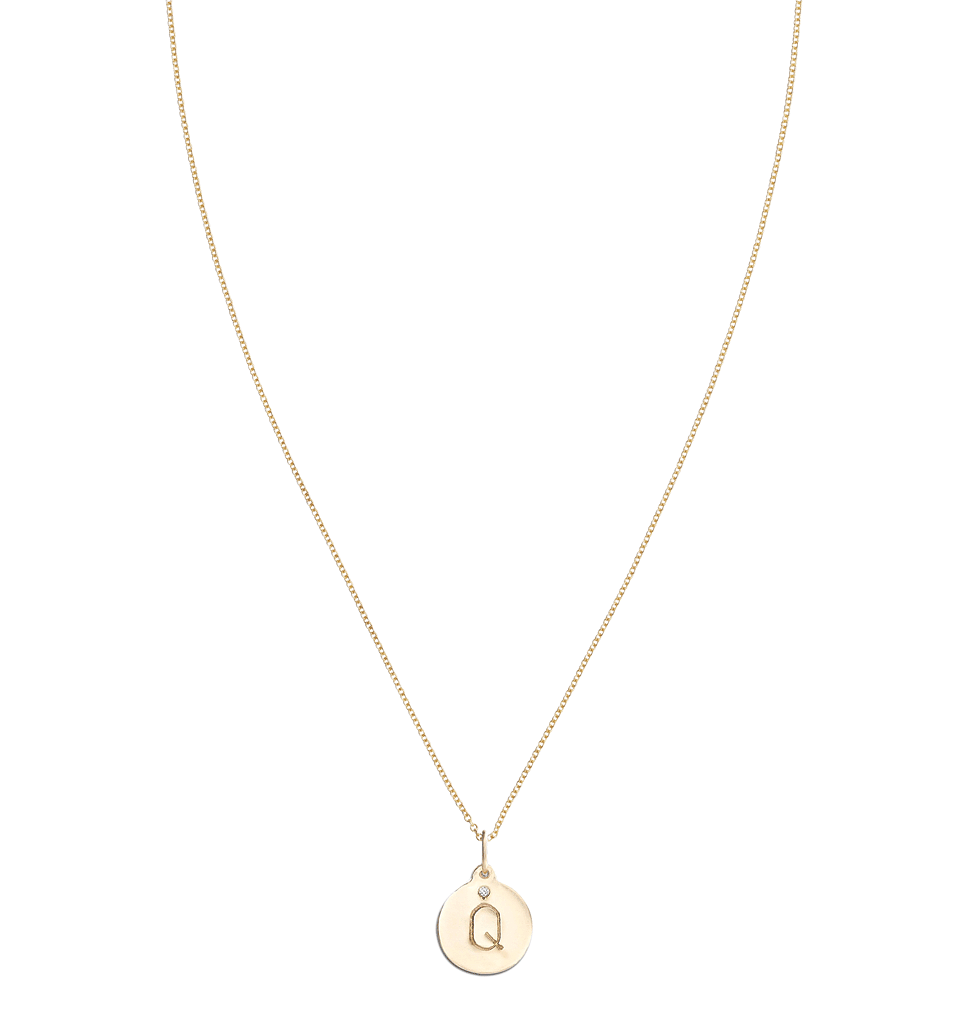 "Q" Alphabet Charm With Diamond -  - Jewelry - Helen Ficalora - 5