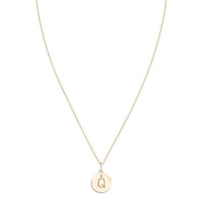 "Q" Alphabet Charm With Diamond -  - Jewelry - Helen Ficalora - 5