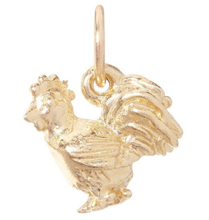 Rooster Mini Charm Jewelry Helen Ficalora 14k Yellow Gold