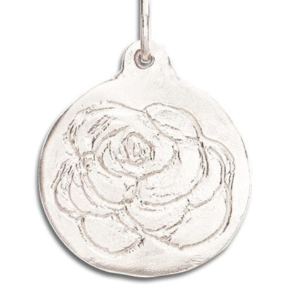 Rose Disk Charm Jewelry Helen Ficalora 14k White Gold