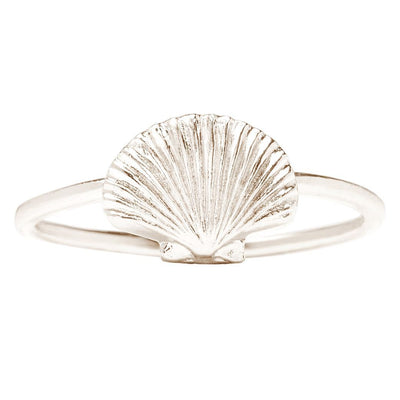 Helen Ficalora 14k White Gold Stacking Scallop Shell Ring