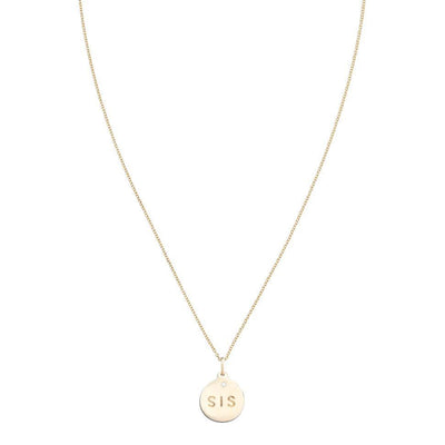 "Sis" Disk Charm With Diamond Jewelry Helen Ficalora For Necklaces And Bracelets