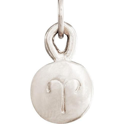 Small Aries Zodiac Charm Jewelry Helen Ficalora 14k White Gold