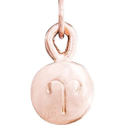 Small Aries Zodiac Charm Jewelry Helen Ficalora 14k Pink Gold