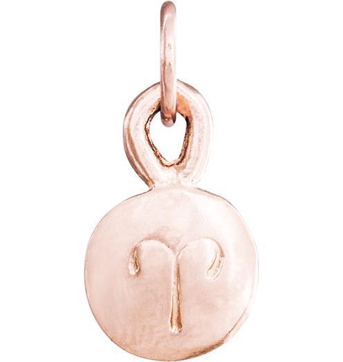 Small Aries Zodiac Charm Jewelry Helen Ficalora 14k Pink Gold