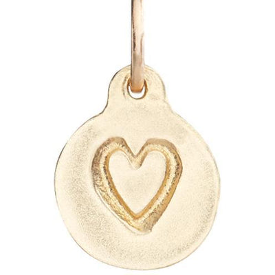 Small Heart Disk Charm Jewelry Helen Ficalora 14k Yellow Gold