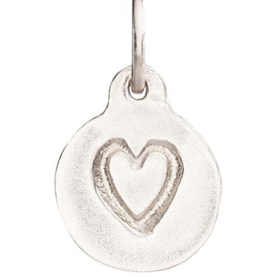 Small Heart Disk Charm Jewelry Helen Ficalora 14k White Gold