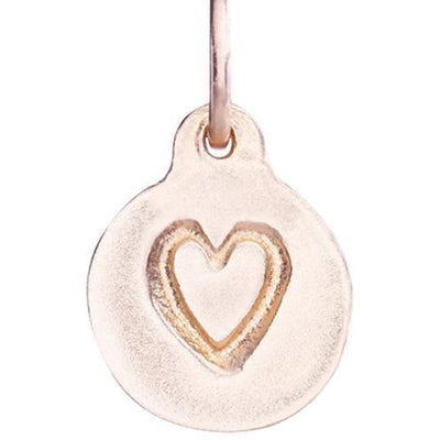 Small Heart Disk Charm Jewelry Helen Ficalora 14k Pink Gold